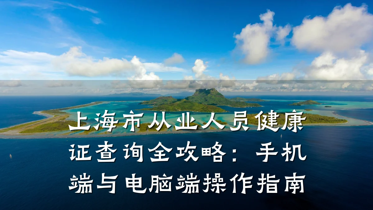 上海市从业人员健康证查询全攻略：手机端与电脑端操作指南