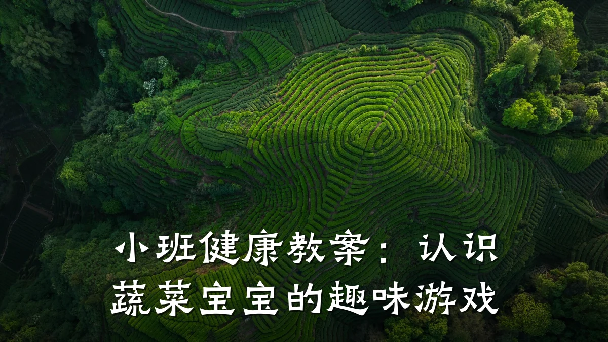 小班健康教案:认识蔬菜宝宝的趣味游戏
