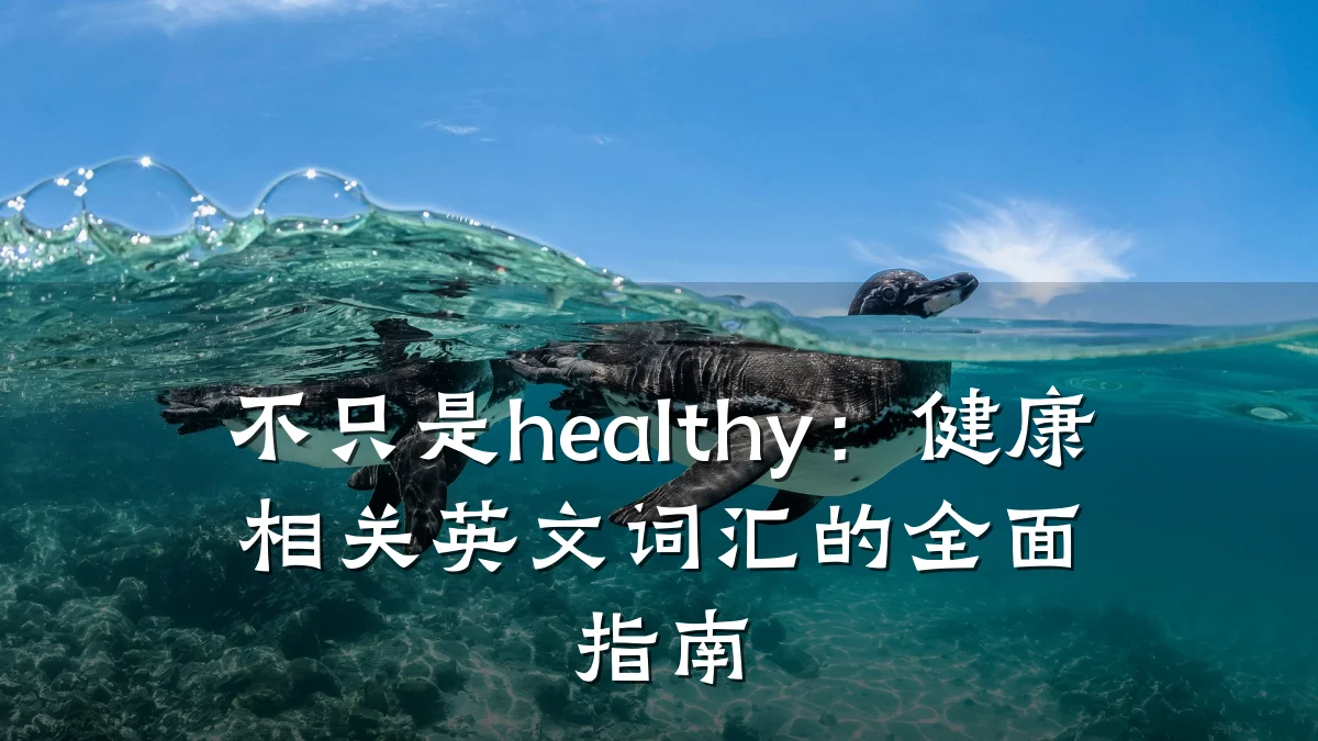 不只是healthy:健康相关英文词汇的全面指南