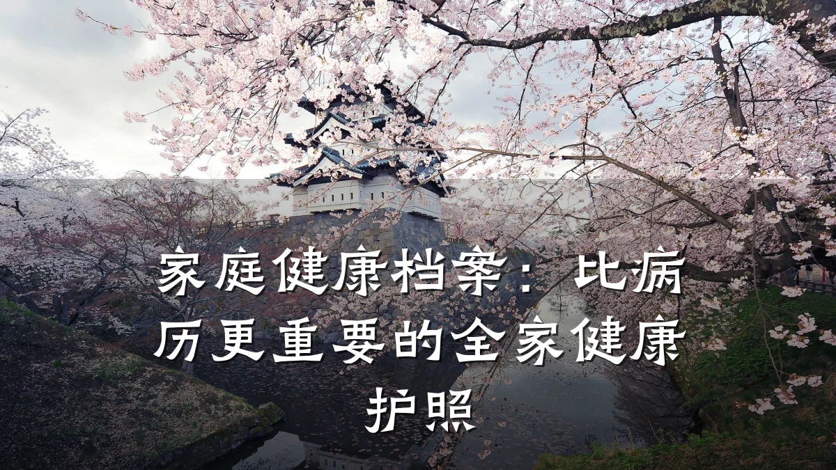 家庭健康档案:比病历更重要的全家健康护照