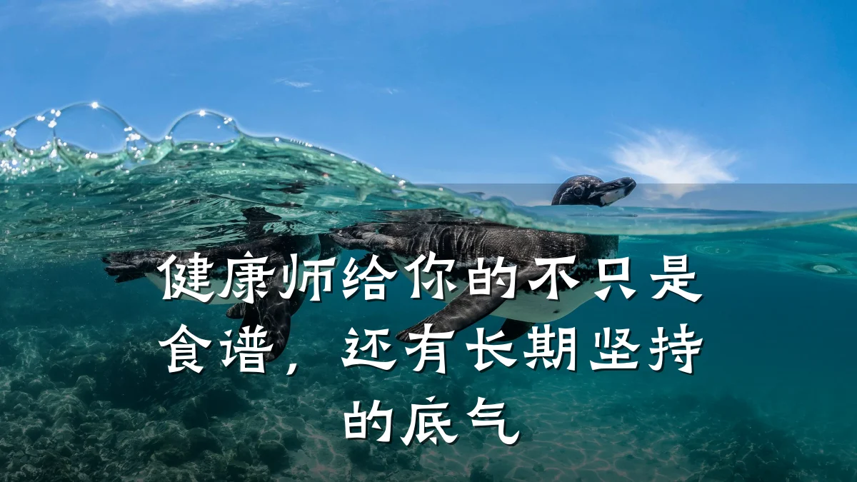 健康师给你的不只是食谱,还有长期坚持的底气