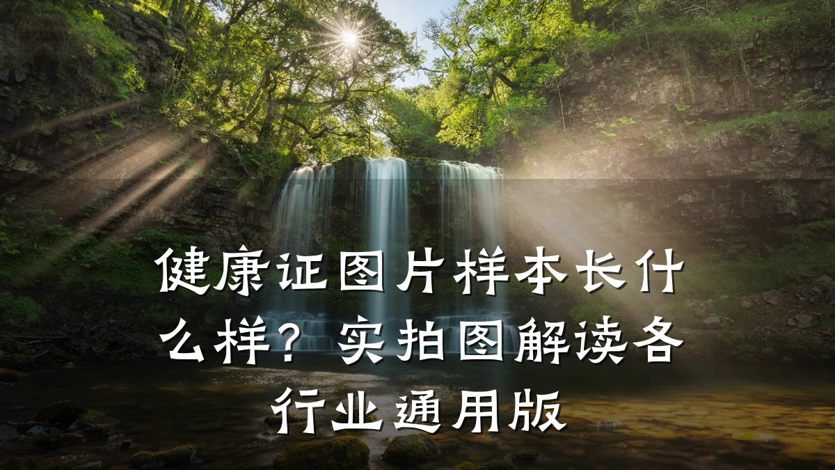 健康证图片样本长什么样?实拍图解读各行业通用版