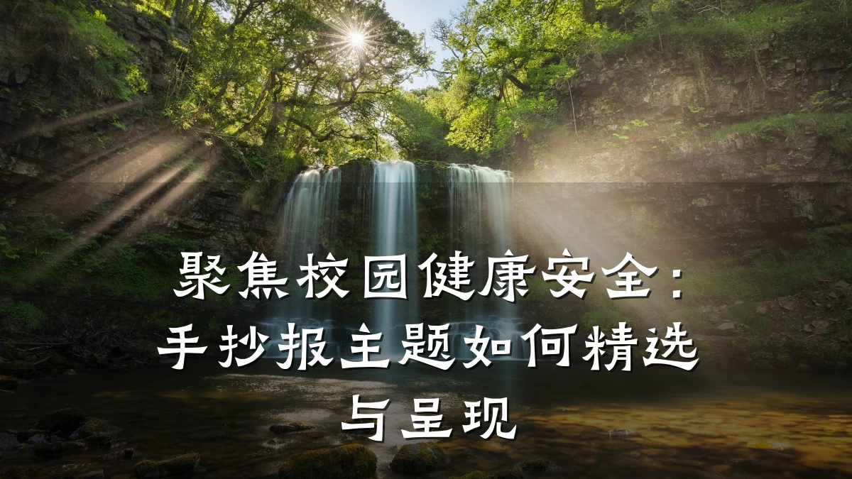 聚焦校园健康安全:手抄报主题如何精选与呈现
