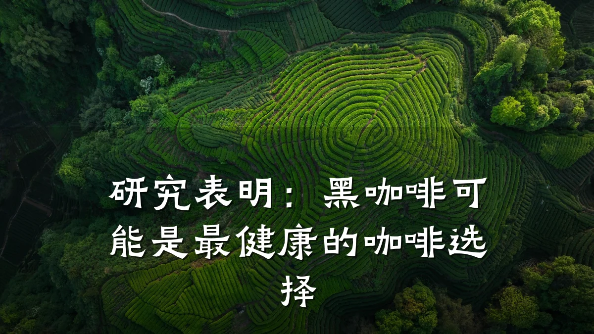 研究表明:黑咖啡可能是最健康的咖啡选择