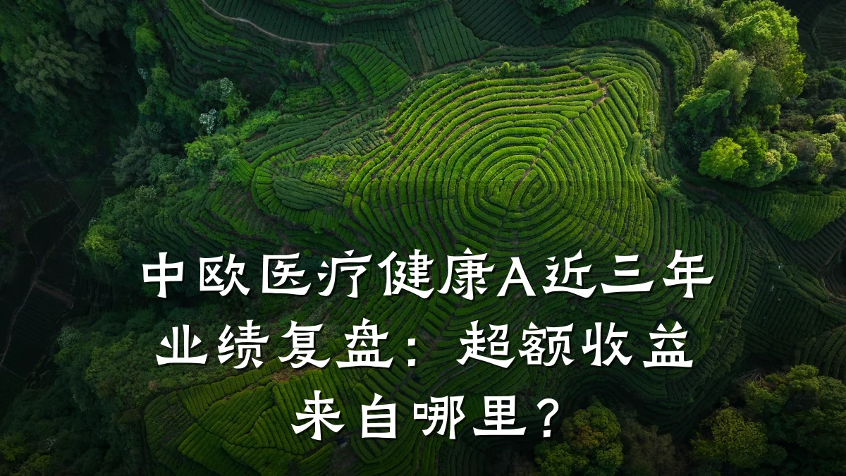 中欧医疗健康A近三年业绩复盘:超额收益来自哪里?