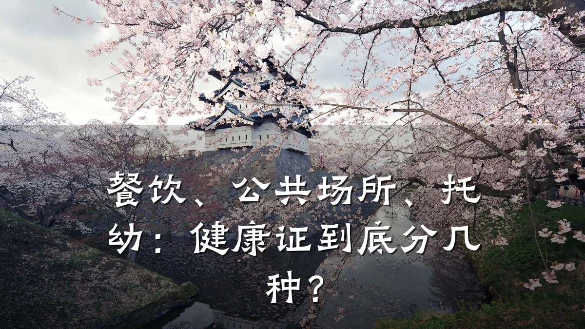 餐饮、公共场所、托幼:健康证到底分几种?