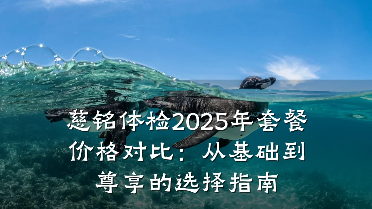 慈铭体检2025年套餐价格对比:从基础到尊享的选择指南