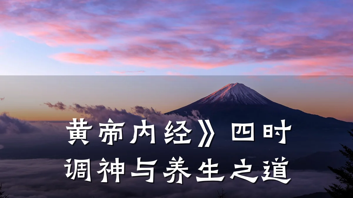黄帝内经》四时调神与养生之道