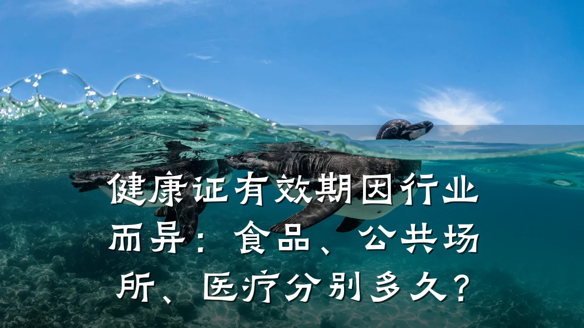 健康证有效期因行业而异:食品、公共场所、医疗分别多久?