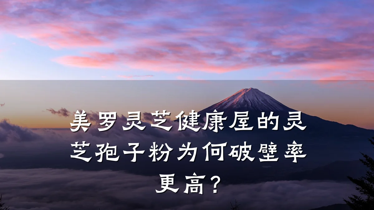 美罗灵芝健康屋的灵芝孢子粉为何破壁率更高?