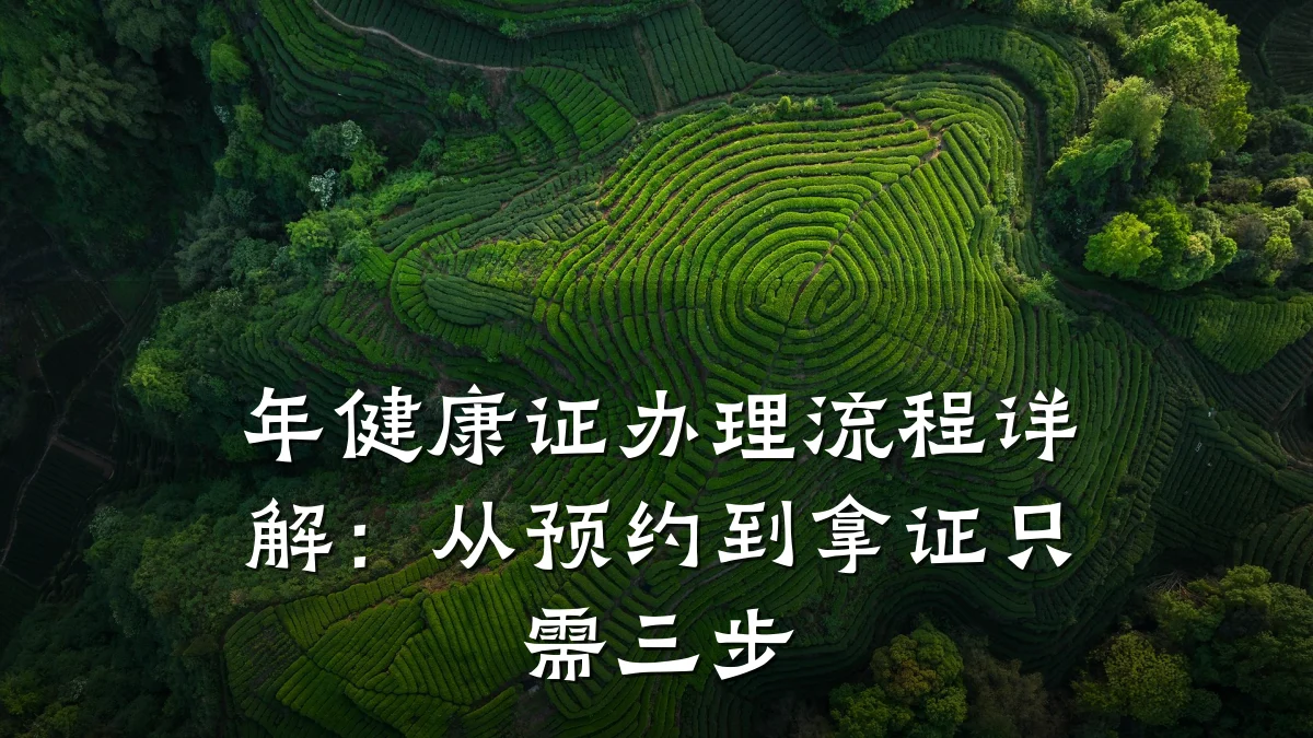 年健康证办理流程详解:从预约到拿证只需三步