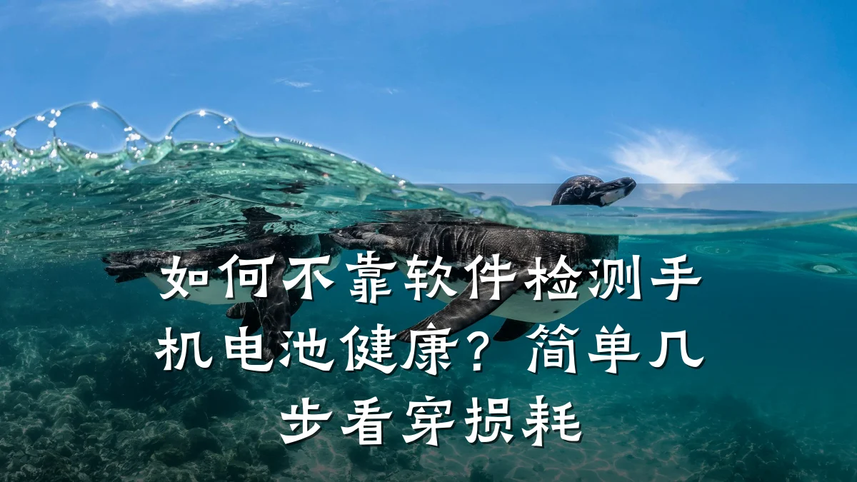 如何不靠软件检测手机电池健康?简单几步看穿损耗