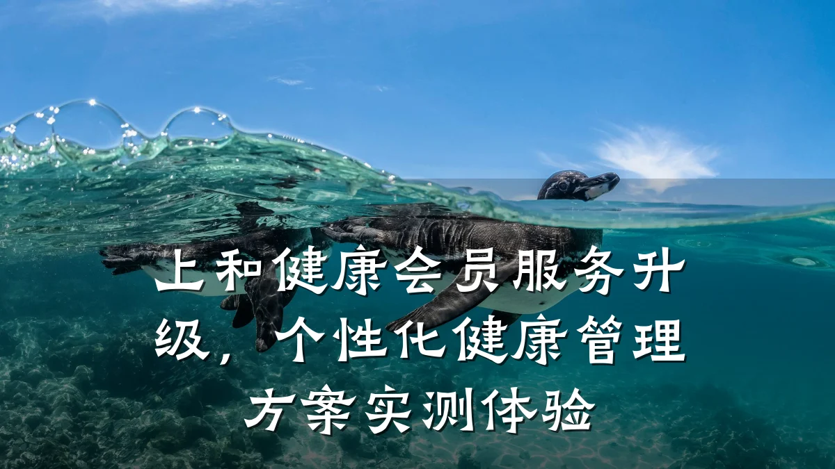 上和健康会员服务升级,个性化健康管理方案实测体验