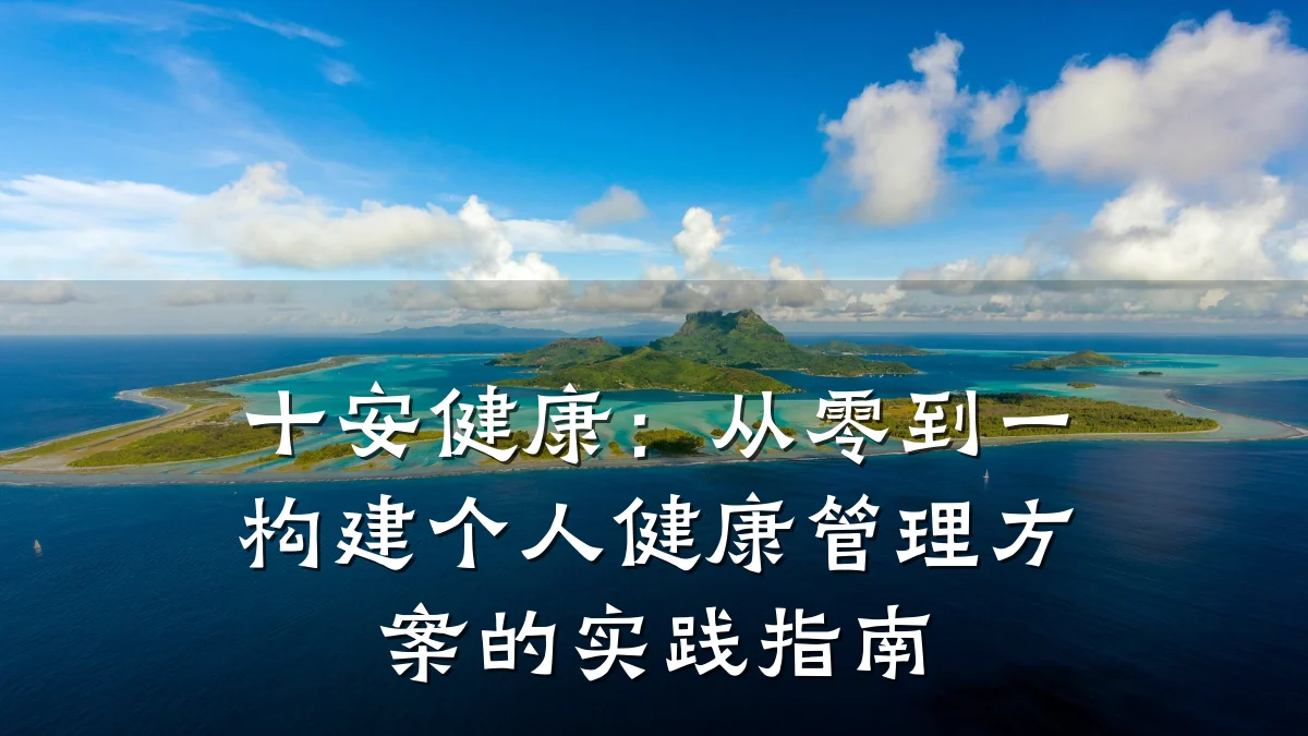 十安健康:从零到一构建个人健康管理方案的实践指南