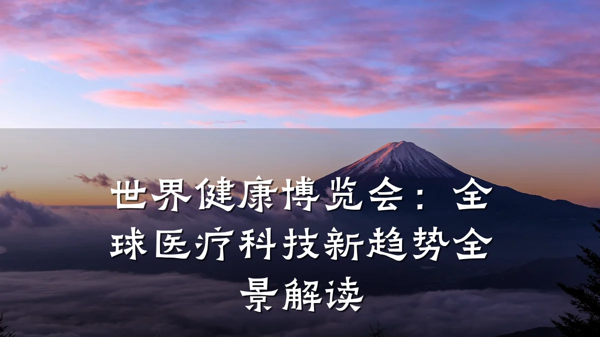 世界健康博览会:全球医疗科技新趋势全景解读