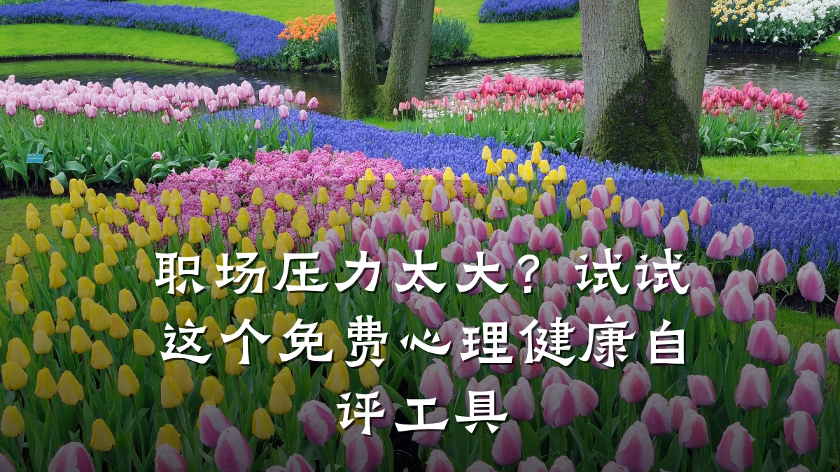 职场压力太大?试试这个免费心理健康自评工具