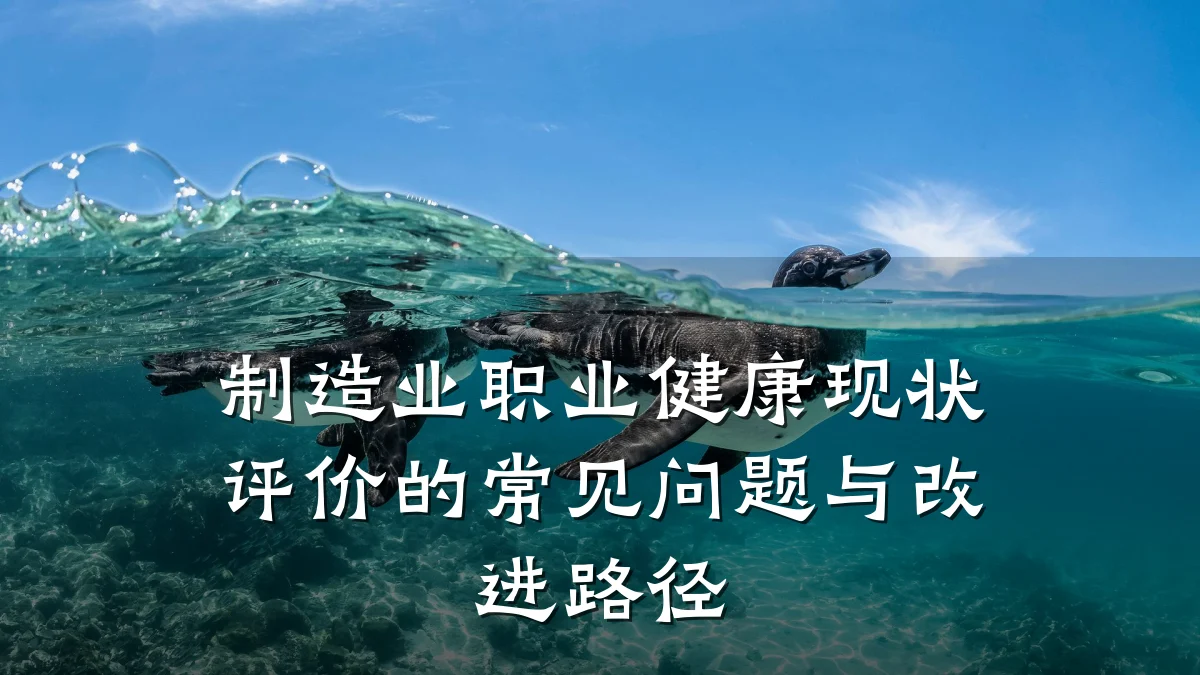 制造业职业健康现状评价的常见问题与改进路径