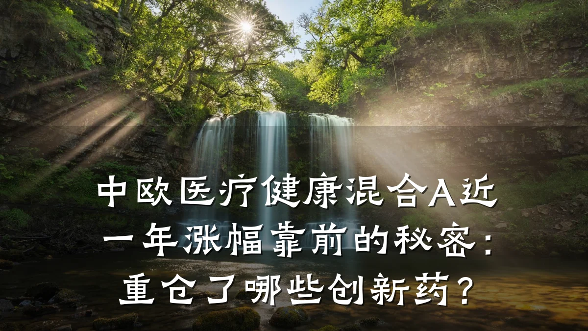 中欧医疗健康混合A近一年涨幅靠前的秘密:重仓了哪些创新药?