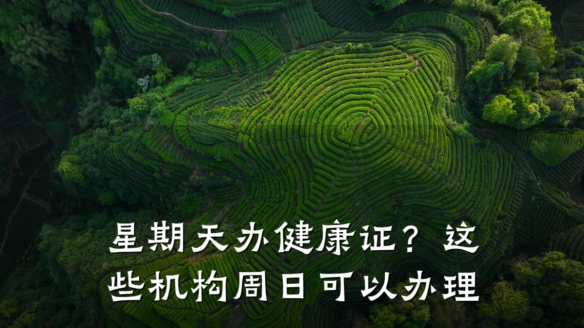 星期天办健康证?这些机构周日可以办理