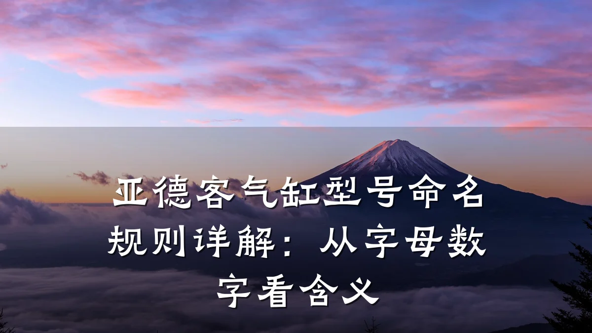 亚德客气缸型号命名规则详解:从字母数字看含义