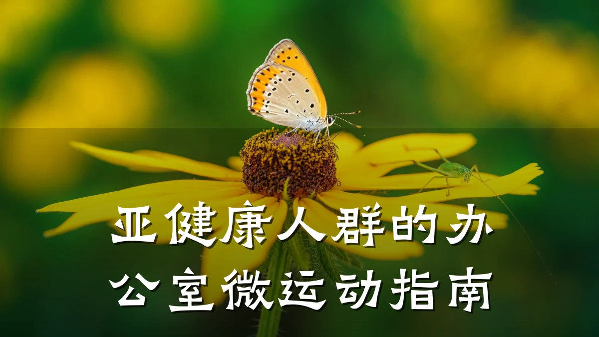 亚健康人群的办公室微运动指南
