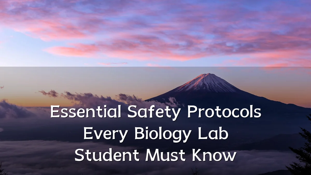 Essential Safety Protocols Every Biology Lab Student Must Know