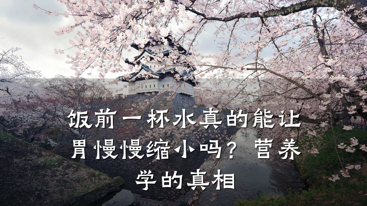 饭前一杯水真的能让胃慢慢缩小吗?营养学的真相