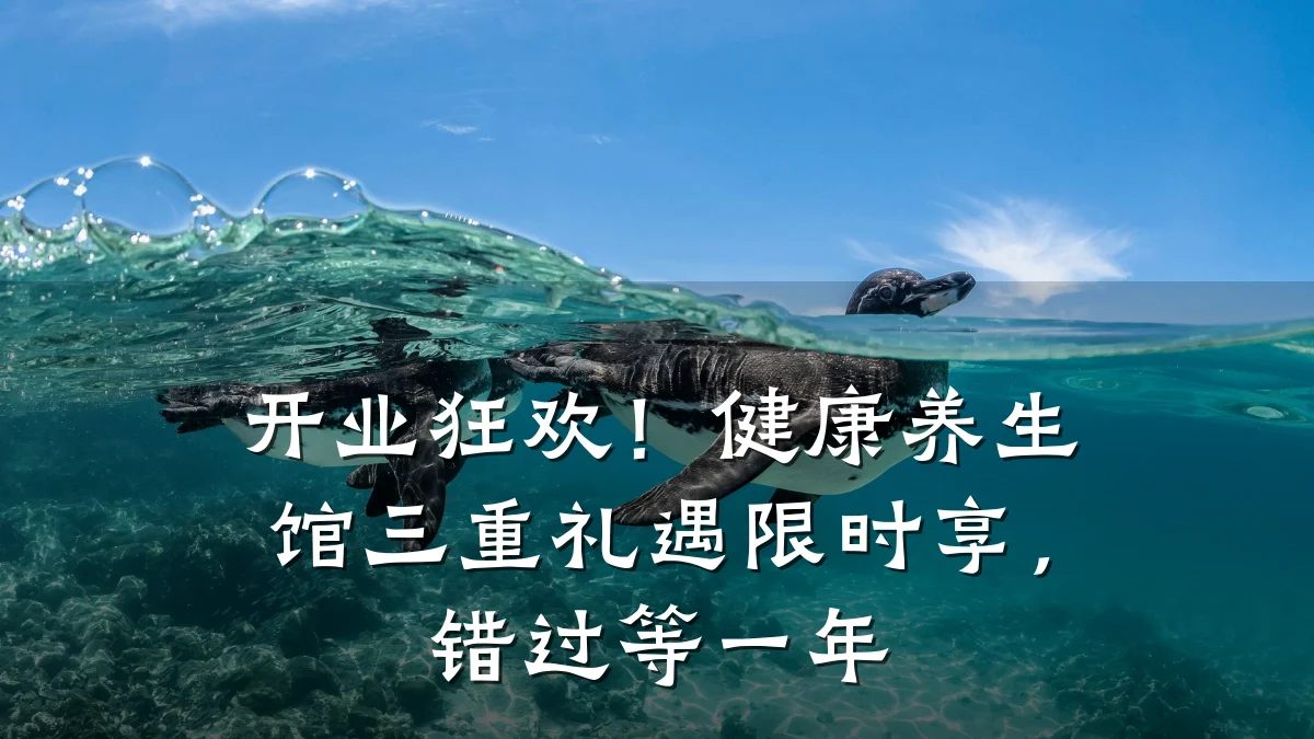 开业狂欢!健康养生馆三重礼遇限时享,错过等一年