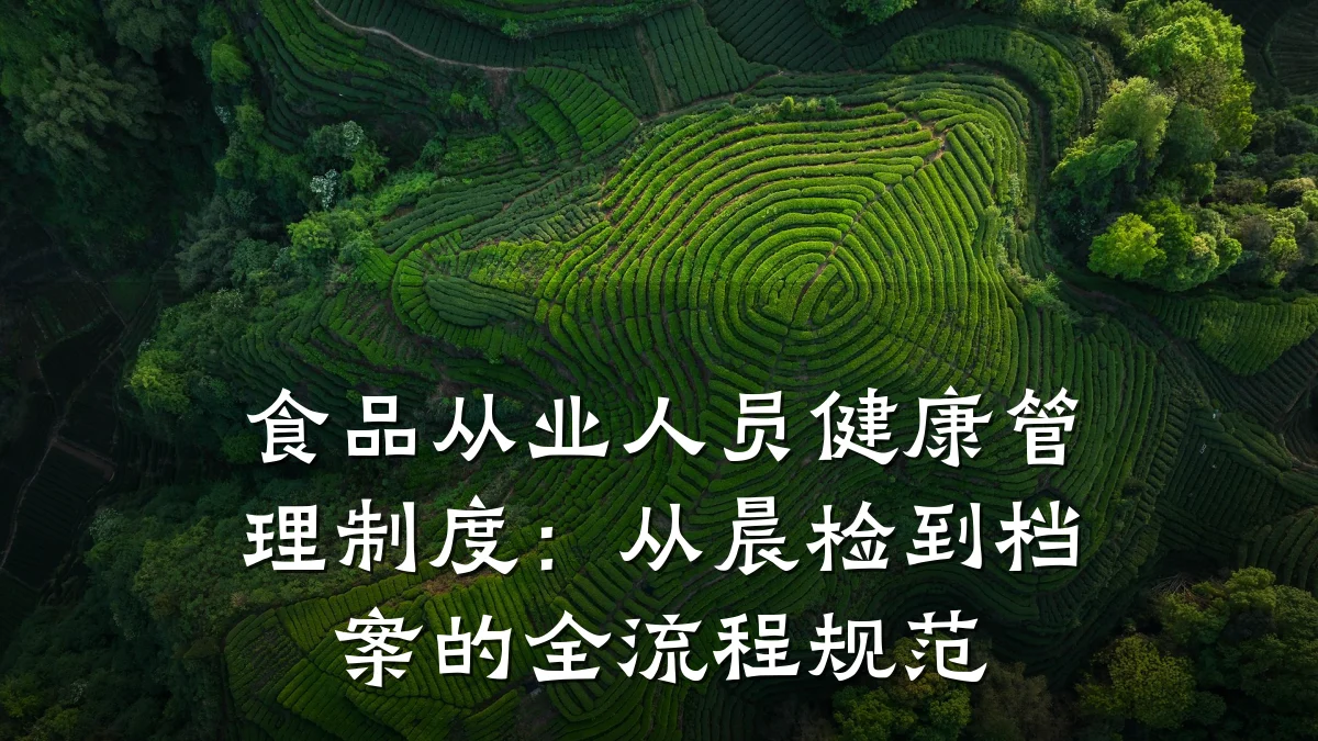 食品从业人员健康管理制度:从晨检到档案的全流程规范
