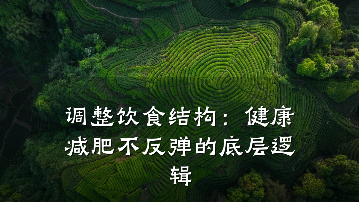 调整饮食结构:健康减肥不反弹的底层逻辑