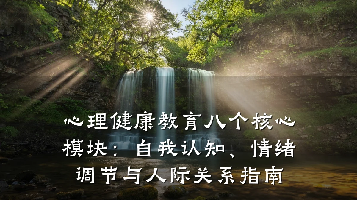 心理健康教育八个核心模块:自我认知、情绪调节与人际关系指南