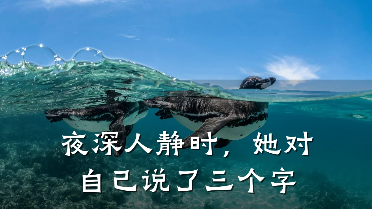 夜深人静时,她对自己说了三个字