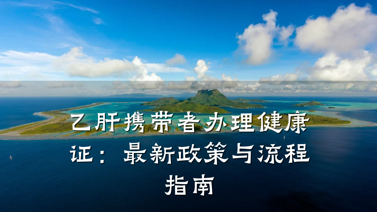 乙肝携带者办理健康证:最新政策与流程指南