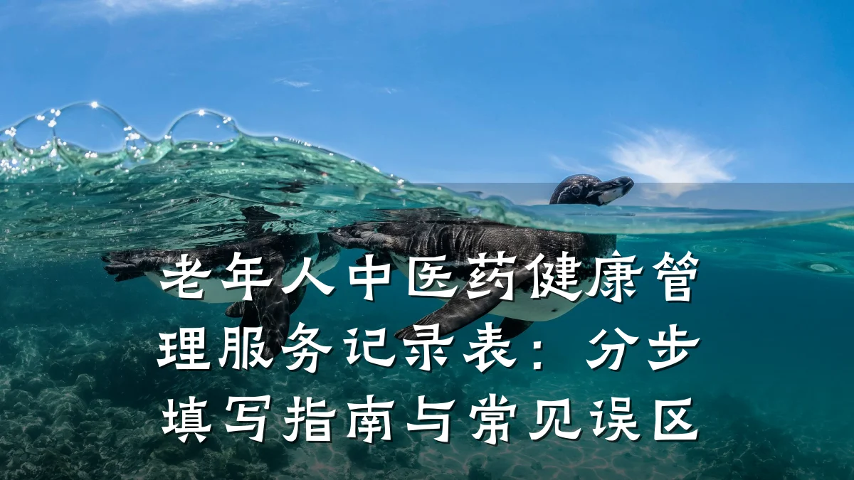 老年人中医药健康管理服务记录表:分步填写指南与常见误区