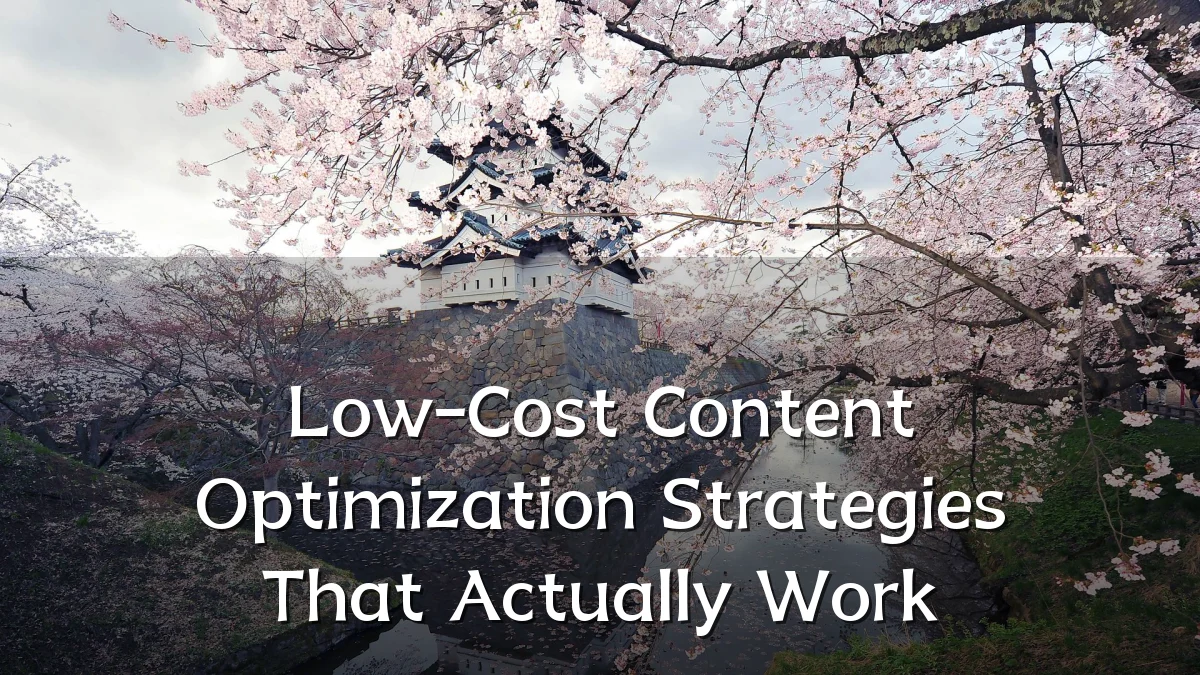 Low-Cost Content Optimization Strategies That Actually Work