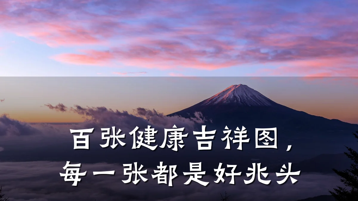 百张健康吉祥图,每一张都是好兆头