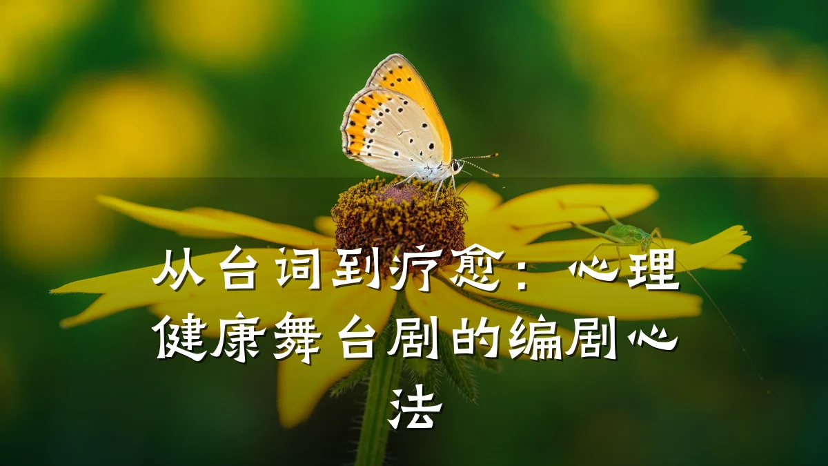 从台词到疗愈:心理健康舞台剧的编剧心法