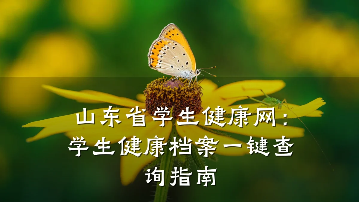 山东省学生健康网:学生健康档案一键查询指南