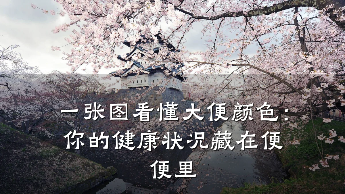 一张图看懂大便颜色:你的健康状况藏在便便里