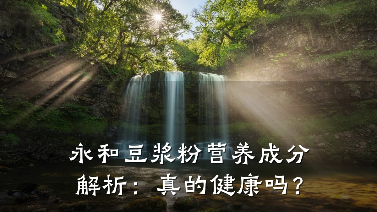 永和豆浆粉营养成分解析:真的健康吗?