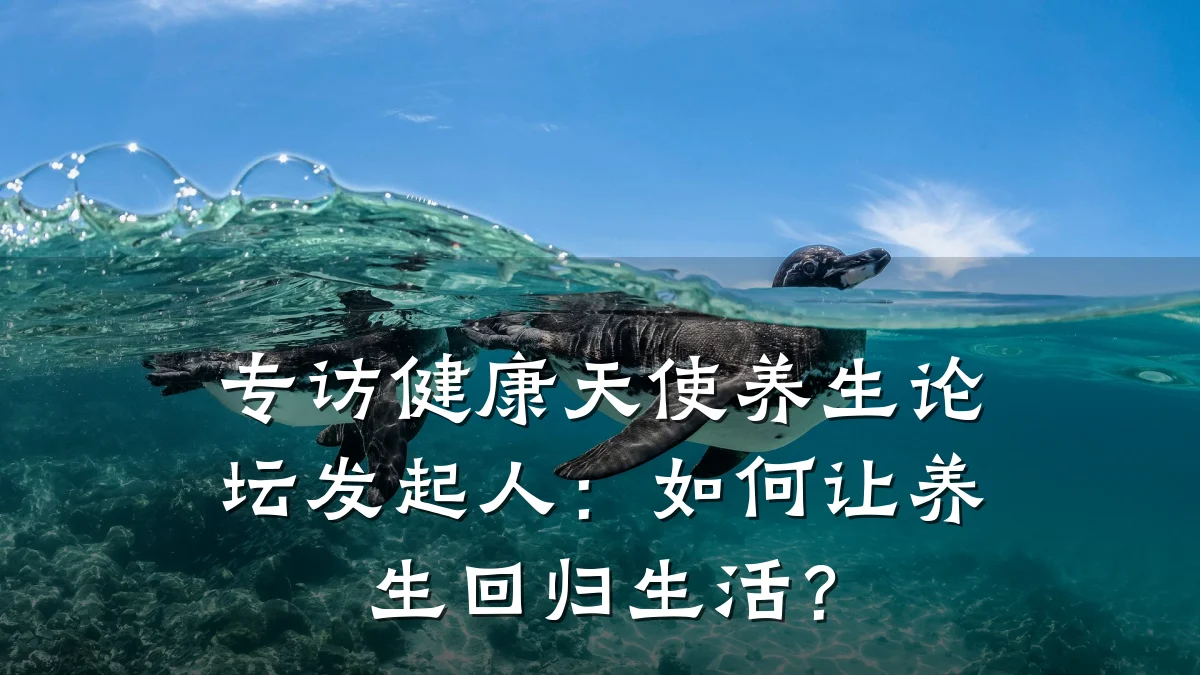 专访健康天使养生论坛发起人:如何让养生回归生活?
