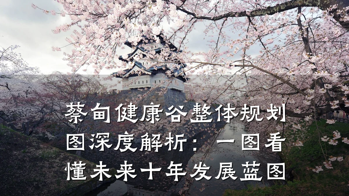 蔡甸健康谷整体规划图深度解析:一图看懂未来十年发展蓝图
