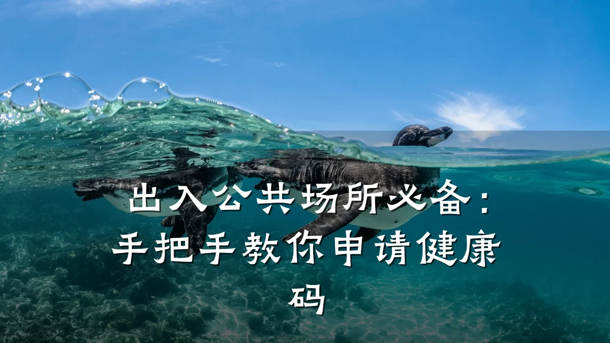 出入公共场所必备:手把手教你申请健康码