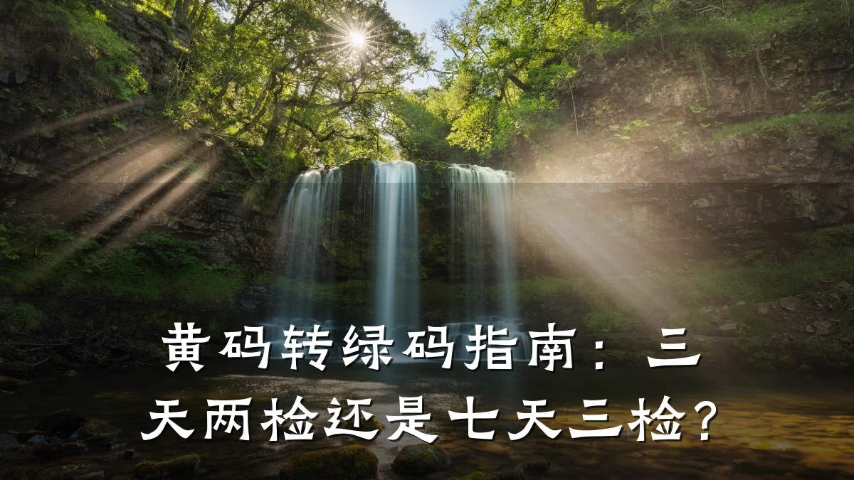 黄码转绿码指南:三天两检还是七天三检?
