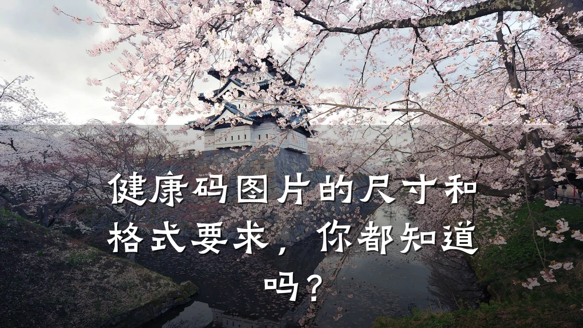 健康码图片的尺寸和格式要求,你都知道吗?