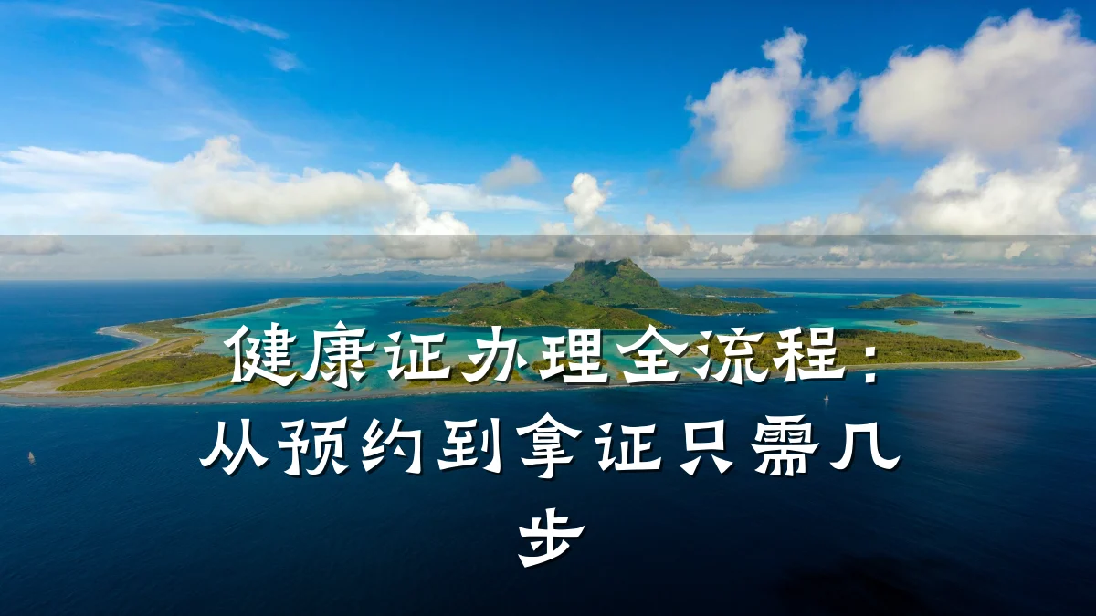 健康证办理全流程:从预约到拿证只需几步