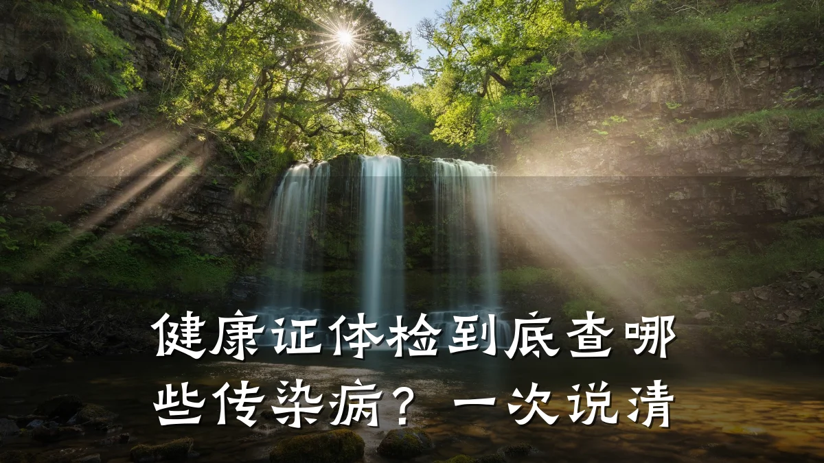 健康证体检到底查哪些传染病?一次说清