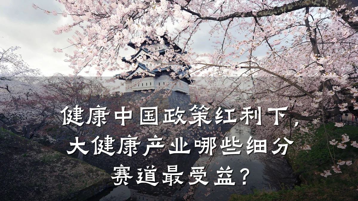 健康中国政策红利下,大健康产业哪些细分赛道最受益?