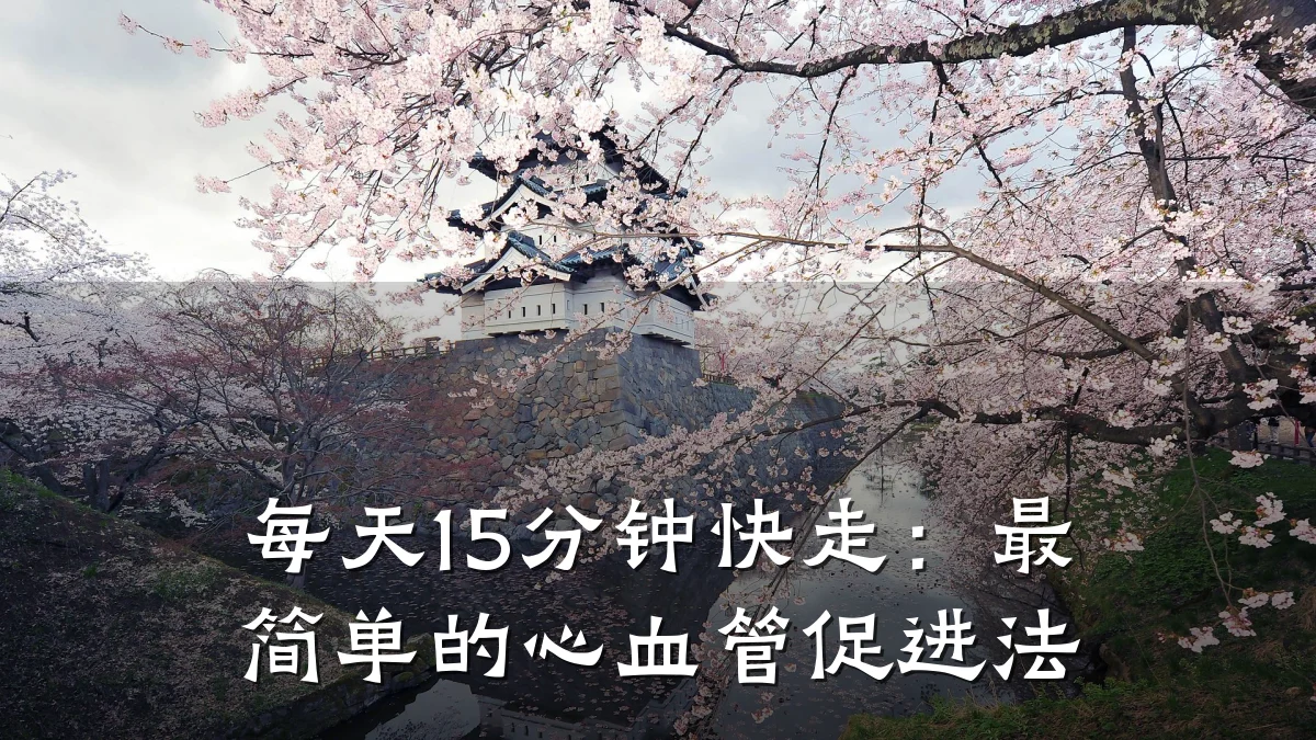 每天15分钟快走:最简单的心血管促进法