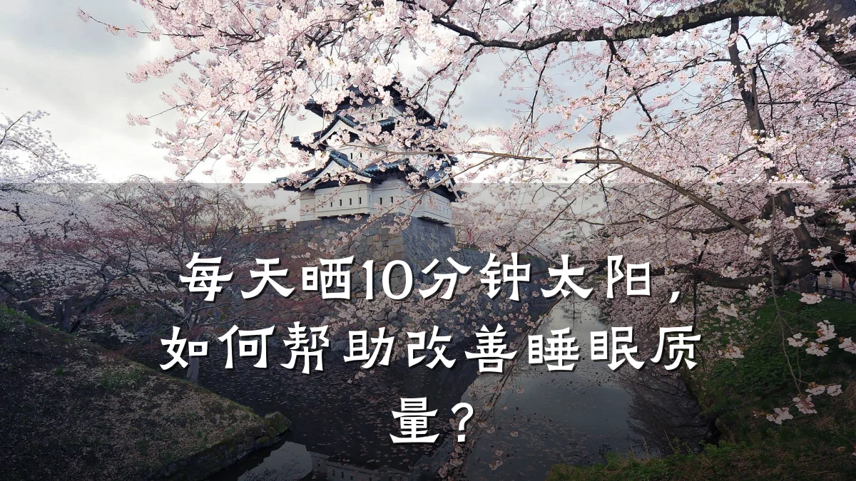 每天晒10分钟太阳,如何帮助改善睡眠质量?